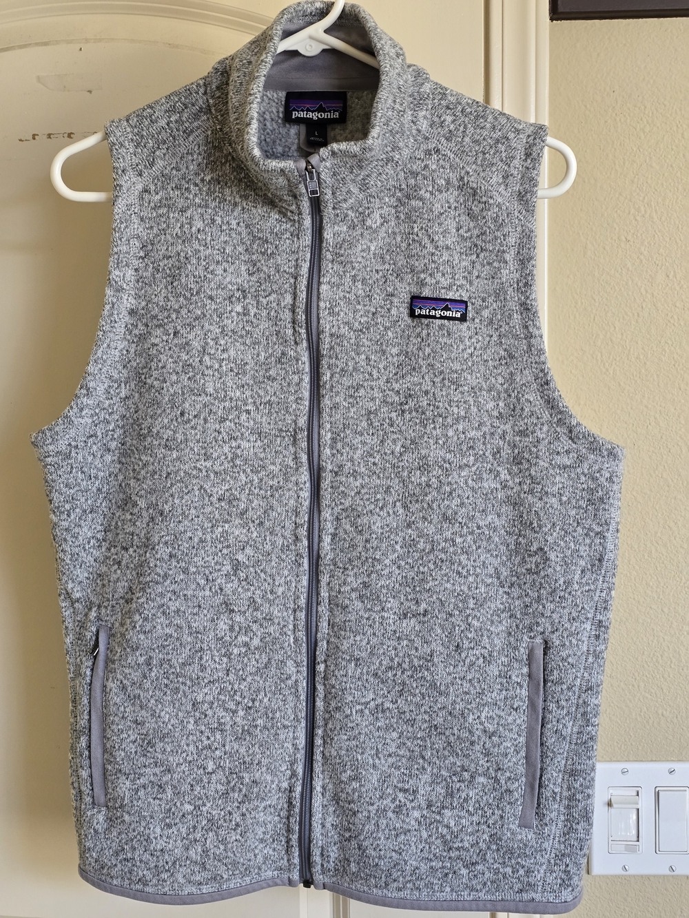 Patagonia Gray Full-Zip Fleece Vest